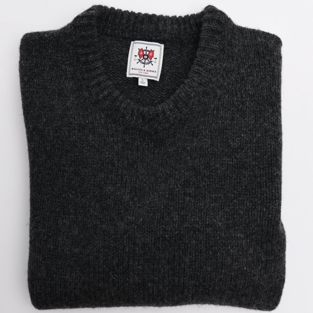 Wallace & Barnes / J Crew Charcoal Crew Neck Sweater.